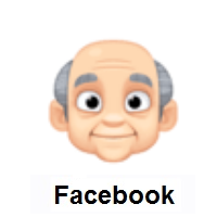 Old Man: Light Skin Tone on Facebook