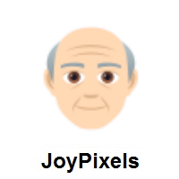 Old Man: Light Skin Tone on JoyPixels