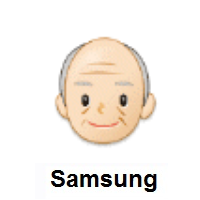 Old Man: Light Skin Tone on Samsung