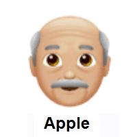Old Man: Medium-Light Skin Tone on Apple iOS