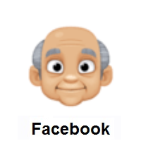 Old Man: Medium-Light Skin Tone on Facebook