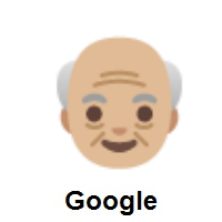 Old Man: Medium-Light Skin Tone on Google Android