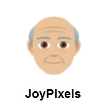Old Man: Medium-Light Skin Tone on JoyPixels
