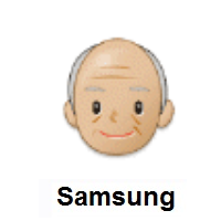 Old Man: Medium-Light Skin Tone on Samsung