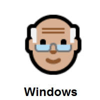 Old Man: Medium-Light Skin Tone on Microsoft Windows