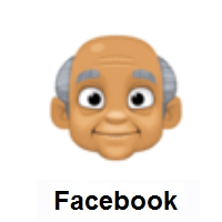 Old Man: Medium Skin Tone on Facebook