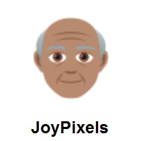 Old Man: Medium Skin Tone on JoyPixels