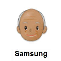 Old Man: Medium Skin Tone on Samsung