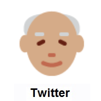 Old Man: Medium Skin Tone on Twitter Twemoji
