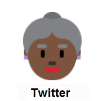 Old Woman: Dark Skin Tone