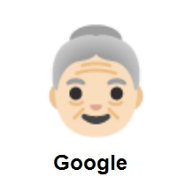 Old Woman: Light Skin Tone on Google Android