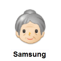 Old Woman: Light Skin Tone on Samsung