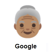 Old Woman: Medium Skin Tone on Google Android