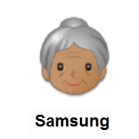 Old Woman: Medium Skin Tone on Samsung