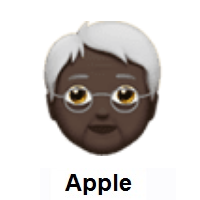 Older Person: Dark Skin Tone on Apple iOS