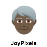 Older Person: Dark Skin Tone on JoyPixels