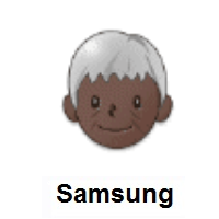 Older Person: Dark Skin Tone on Samsung