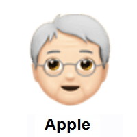 Older Person: Light Skin Tone on Apple iOS