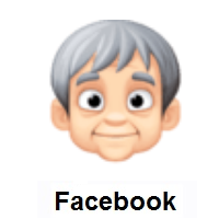 Older Person: Light Skin Tone on Facebook