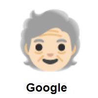 Older Person: Light Skin Tone on Google Android