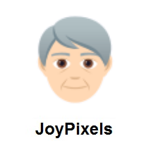 Older Person: Light Skin Tone on JoyPixels