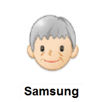 Older Person: Light Skin Tone on Samsung