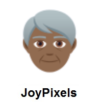 Older Person: Medium-Dark Skin Tone on JoyPixels