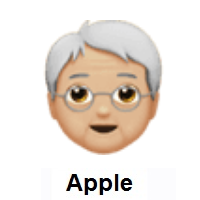 Older Person: Medium-Light Skin Tone on Apple iOS
