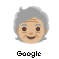 Older Person: Medium-Light Skin Tone on Google Android