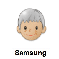 Older Person: Medium-Light Skin Tone on Samsung