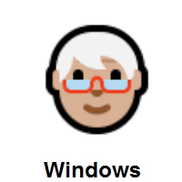 Older Person: Medium-Light Skin Tone on Microsoft Windows