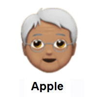 Older Person: Medium Skin Tone on Apple iOS