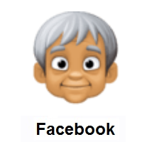 Older Person: Medium Skin Tone on Facebook