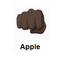 Oncoming Fist: Dark Skin Tone on Apple iOS