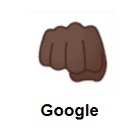 Oncoming Fist: Dark Skin Tone on Google Android