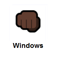 Oncoming Fist: Dark Skin Tone on Microsoft Windows