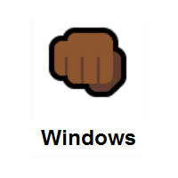 Oncoming Fist: Medium-Dark Skin Tone on Microsoft Windows