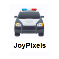 Oncoming Police Car on JoyPixels