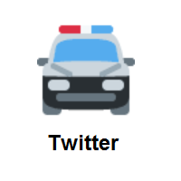 Oncoming Police Car on Twitter Twemoji