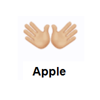 Open Hands: Medium-Light Skin Tone on Apple iOS