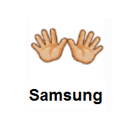 Open Hands: Medium-Light Skin Tone on Samsung