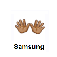 Open Hands: Medium Skin Tone on Samsung