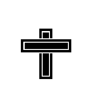 Outlined Latin Cross