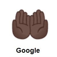 Palms Up Together: Dark Skin Tone on Google Android
