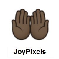 Palms Up Together: Dark Skin Tone on JoyPixels