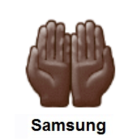 Palms Up Together: Dark Skin Tone on Samsung