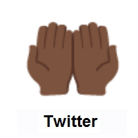 Palms Up Together: Dark Skin Tone on Twitter Twemoji