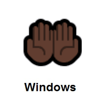 Palms Up Together: Dark Skin Tone on Microsoft Windows