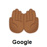 Palms Up Together: Medium-Dark Skin Tone on Google Android