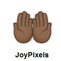 Palms Up Together: Medium-Dark Skin Tone on JoyPixels